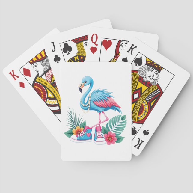 Flamingo Chucks and Pearls Comma La Harris 2024 Playing Cards (Back)