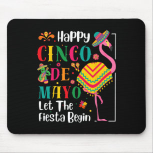 Flamingo Cinco De Mayo Mexican Fiesta For Men Wome Mouse Pad