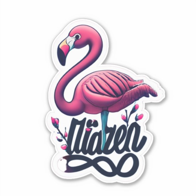Flamingo Classic Round Sticker (Front)