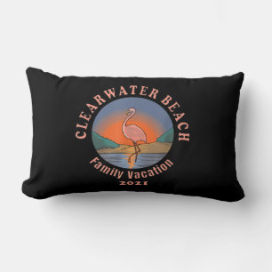 Flamingo   Clearwater Beach Flamingo Vacation 2021 Lumbar Cushion