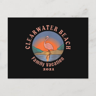 Flamingo Clearwater Beach Flamingo Vacation 2021 Postcard