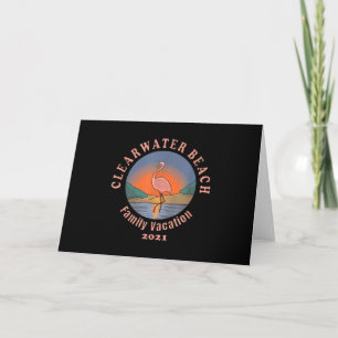 Flamingo Clearwater Beach Flamingo Vacation 2021 Thank You Card