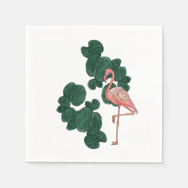 flamingo cocktail napkins  (Front)