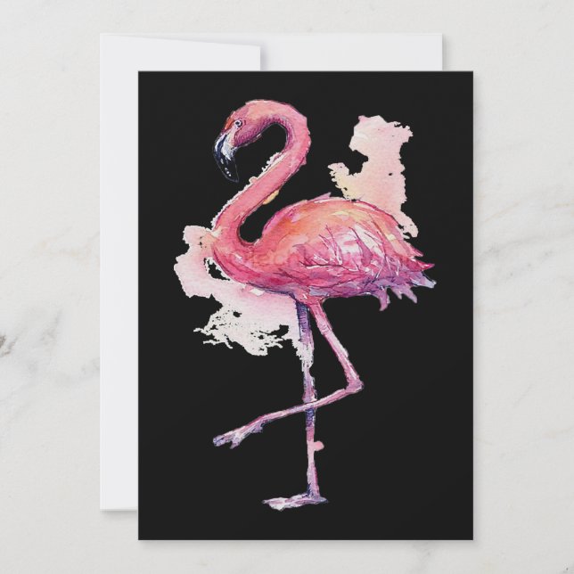 Flamingo | Cool 60s Flamingo Animal Lover Flamingo Holiday Card (Front)