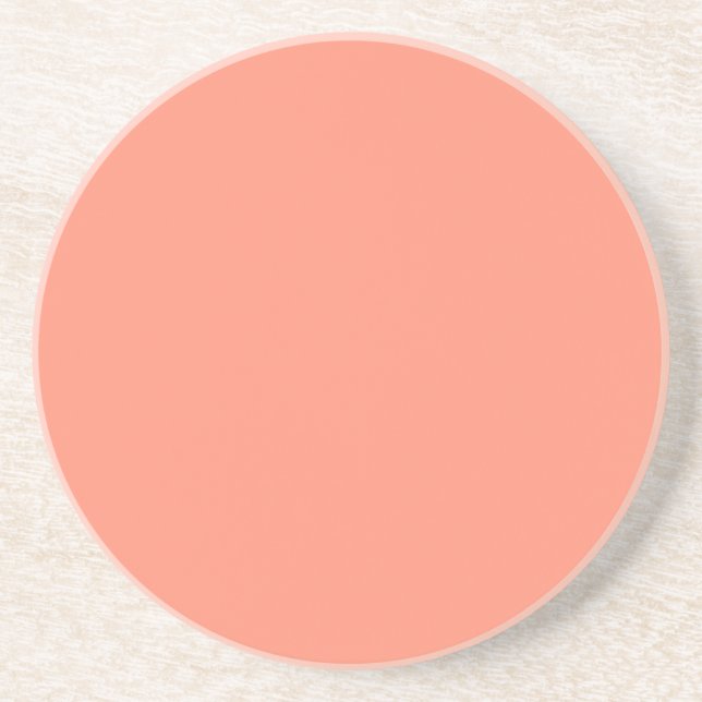 Flamingo Coral Peach Melon-Uptown Girl-Designer Coaster (Front)