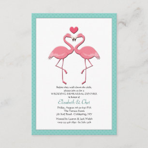 Flamingo Couple You Pick Colour Invitation