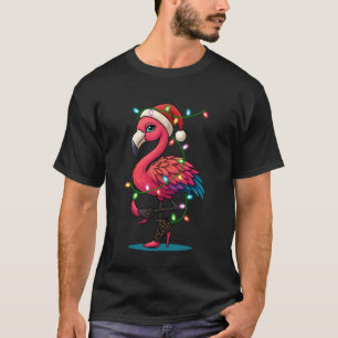 Flamingo Cowgirl Women Christmas Tees Winter