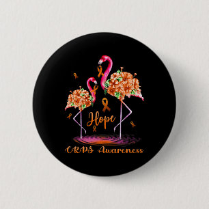 Flamingo Crps Awareness 6 Cm Round Badge