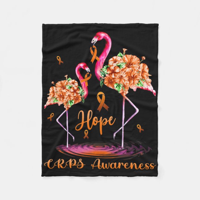 Flamingo Crps Awareness  Fleece Blanket (Front)