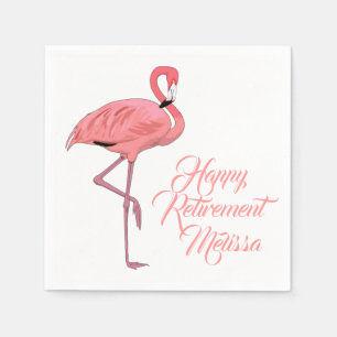 Flamingo Custom Retirement Party  Napkin
