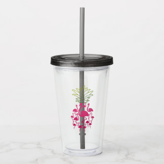 Flamingo Cute Arcylic Tumbler Gifts 