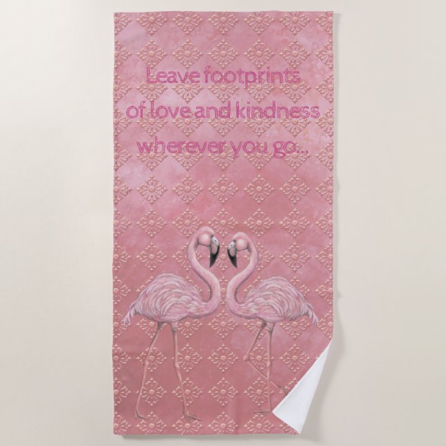 Flamingo Dance Beach Towel (Front)