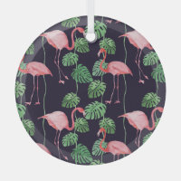 Flamingo Dark: Small Watercolor Pattern.