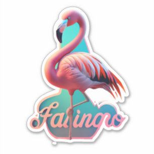 Flamingo Decorate with Whimsical Stickers