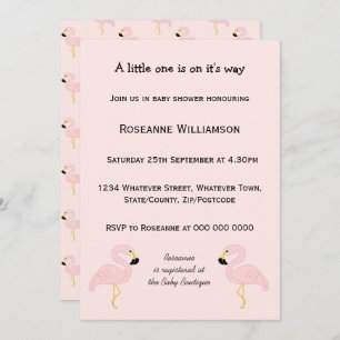 Flamingo Design Baby Shower Invitation