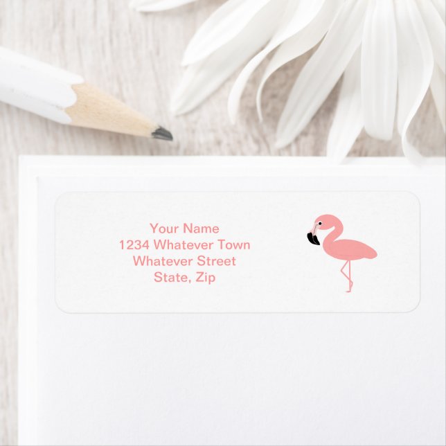 Flamingo Design Return Address Label (Insitu)