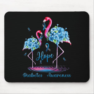Flamingo Diabetes Awareness Mouse Pad