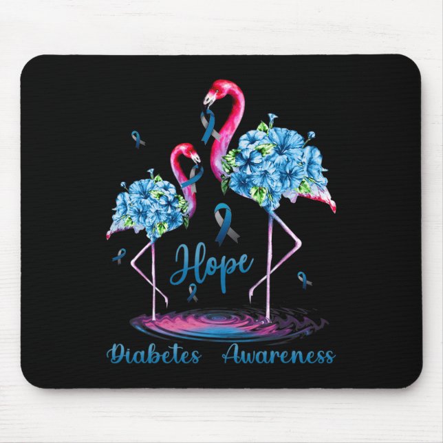 Flamingo Diabetes Awareness  Mouse Pad (Front)