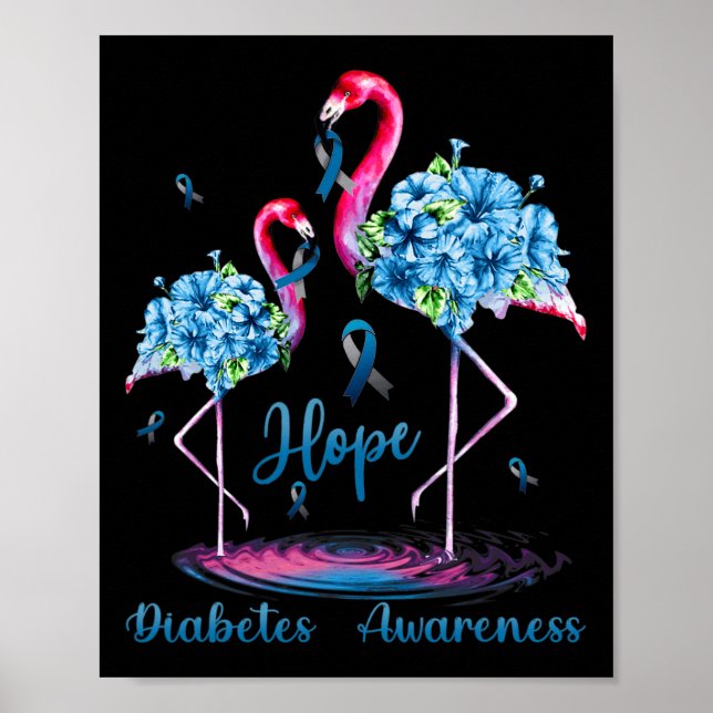 Flamingo Diabetes Awareness  Poster (Front)