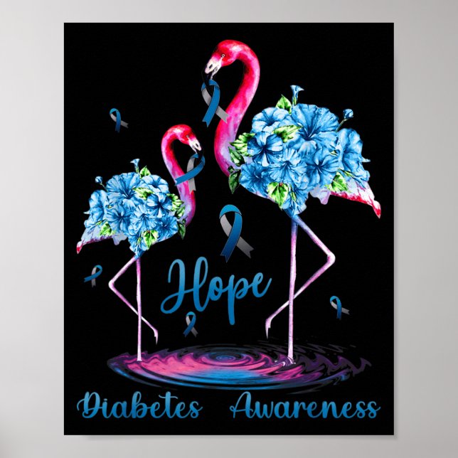Flamingo Diabetes Awareness Poster (Front)