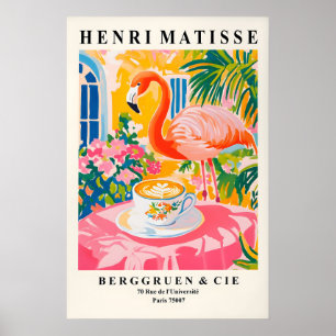 Flamingo Drinking Coffee Art Print Henri Matisse