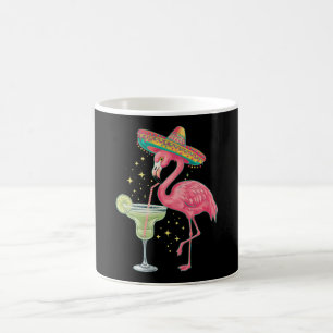 Flamingo Drinking Margarita Funny Mexican Poncho Coffee Mug