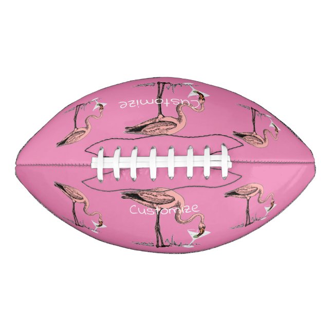 Flamingo Drinking Martini Thunder_Cove Football (Front)