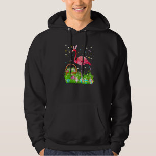 Flamingo Easter Day Bunny Ear Costume With Easter Hoodie