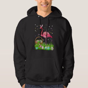 Flamingo Easter Day Bunny Ear Costume With Easter Hoodie