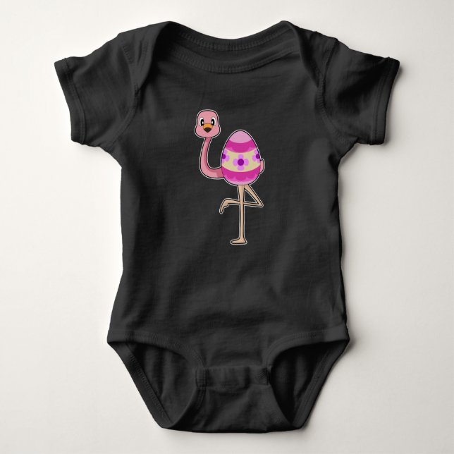 Flamingo Easter Easter egg Baby Bodysuit (Front)