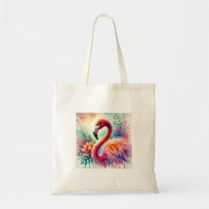 Flamingo Elegance 080824AREF149 - Watercolor Tote Bag