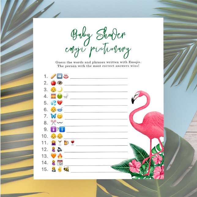 Flamingo - Emoji picture game baby shower (Creator Uploaded)