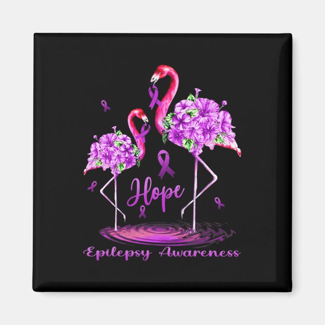 Flamingo Epilepsy Awareness  Magnet (Front)
