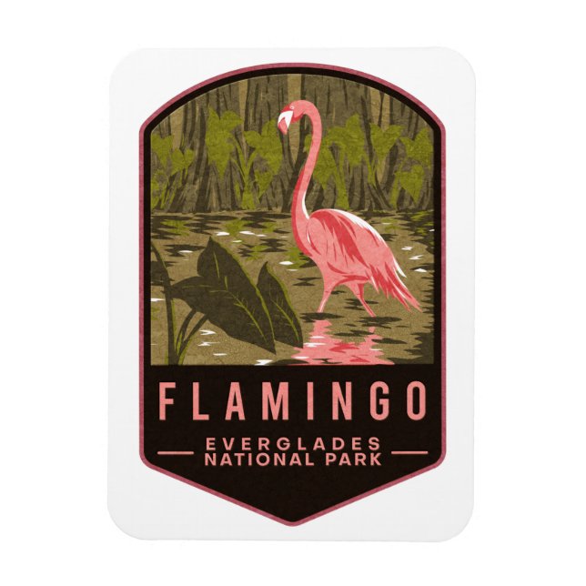 Flamingo Everglades National Park Magnet (Vertical)