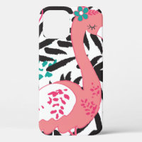 flamingo exotic bird vintage illustration