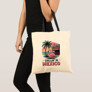 Flamingo Expat Retirement Mexico Beach Life Tote Bag