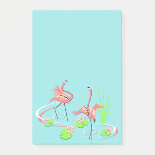 Flamingo Fandango Duo 2 post-it note vertical