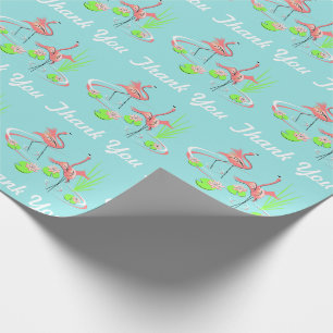 Flamingo Fandango Duo 2 Thank You gift wrap