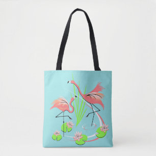Flamingo Fandango Duo all over tote multi back Bag