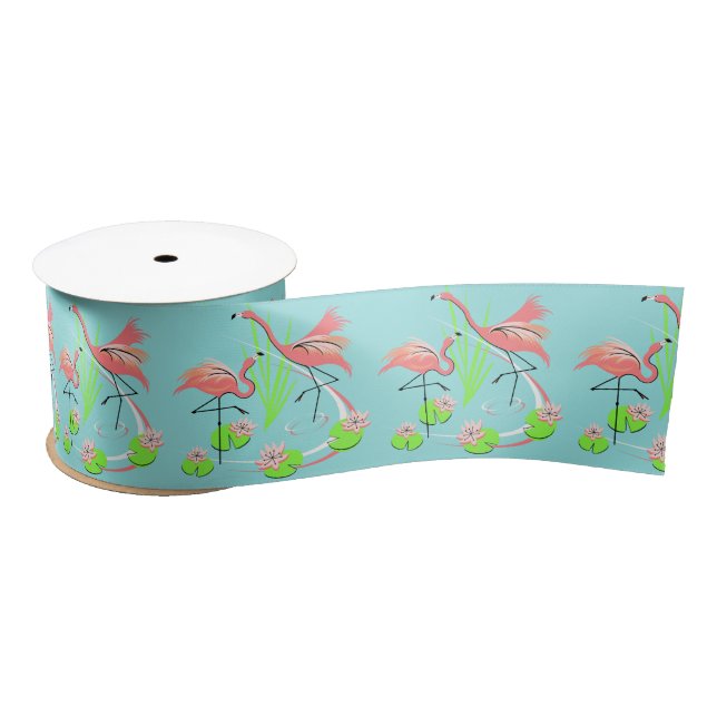 Flamingo Fandango Duo ribbon satin (Spool)
