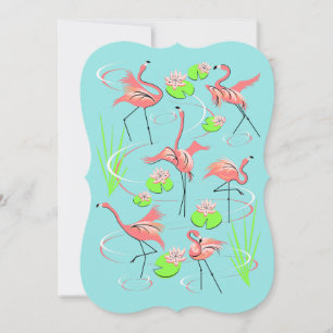 Flamingo Fandango invitation bracket vertical