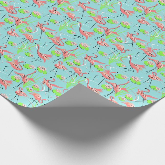 Flamingo Fandango Multi gift wrap (Corner)