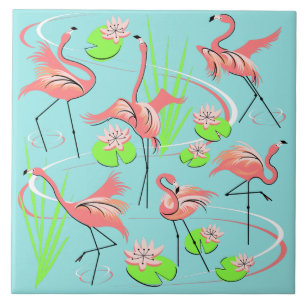 Flamingo Fandango tile