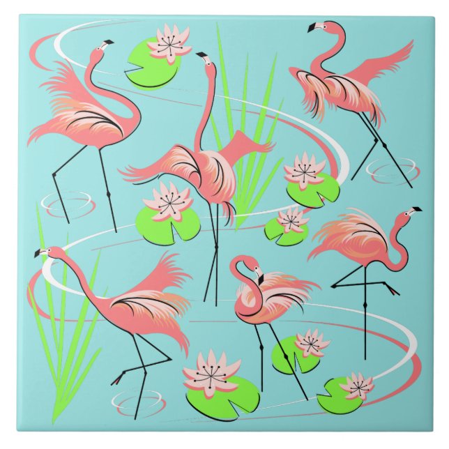 Flamingo Fandango tile (Front)