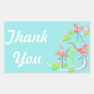 Flamingo Fandango Trio Thank You sticker
