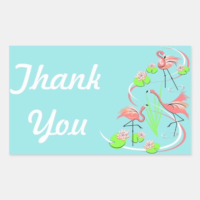 Flamingo Fandango Trio Thank You sticker (Front)