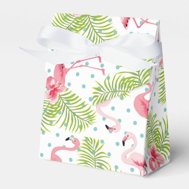 Flamingo Favour Box (Front Side)