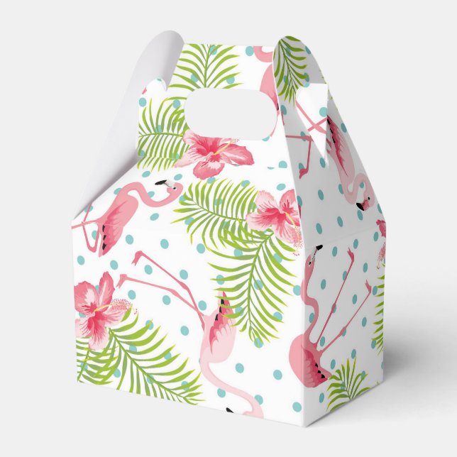 Flamingo Favour Box (Front Side)