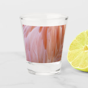 Flamingo Feathers in Shades of Pink Shot Glass