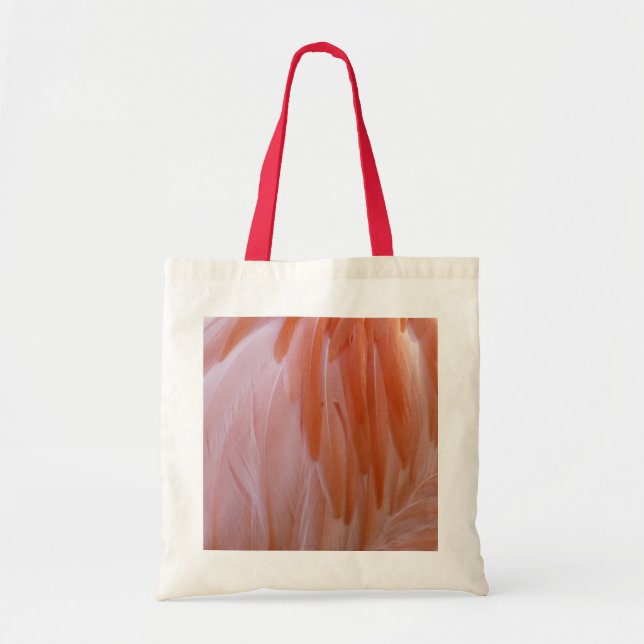 Flamingo Feathers in Shades of Pink Tote Bag (Front)